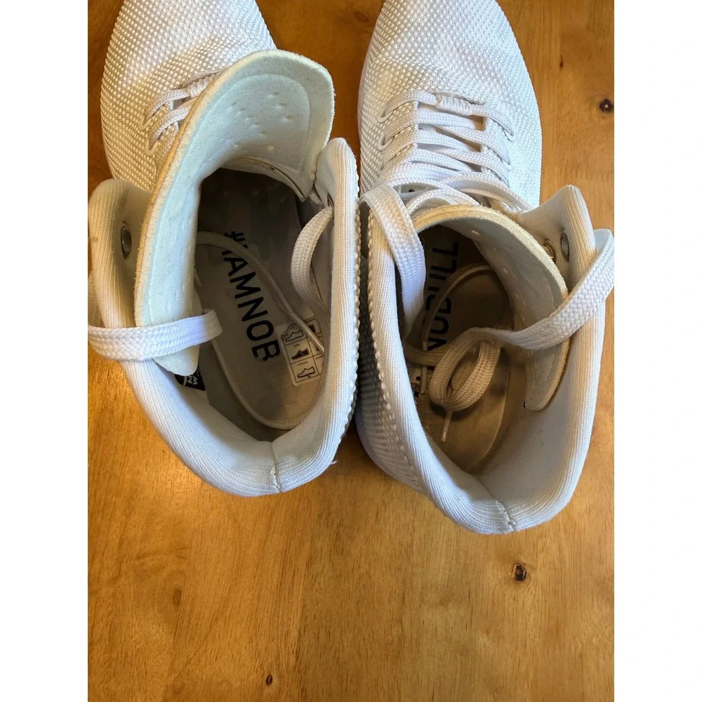 NOBULL Women White Gum SuperFabric High Top Trainer Training Shoes Sneaker